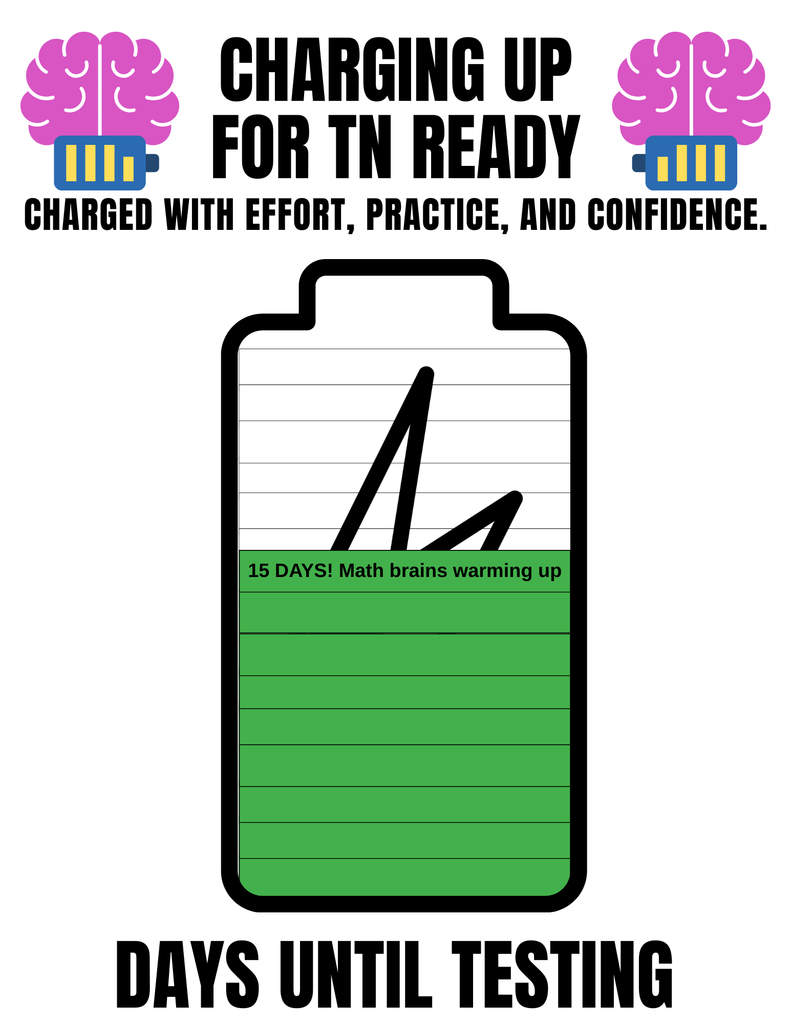 15 School Days until TCAP testing starts at HMS!
