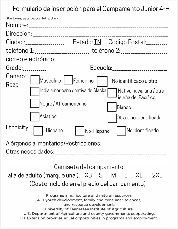 Spanish registration