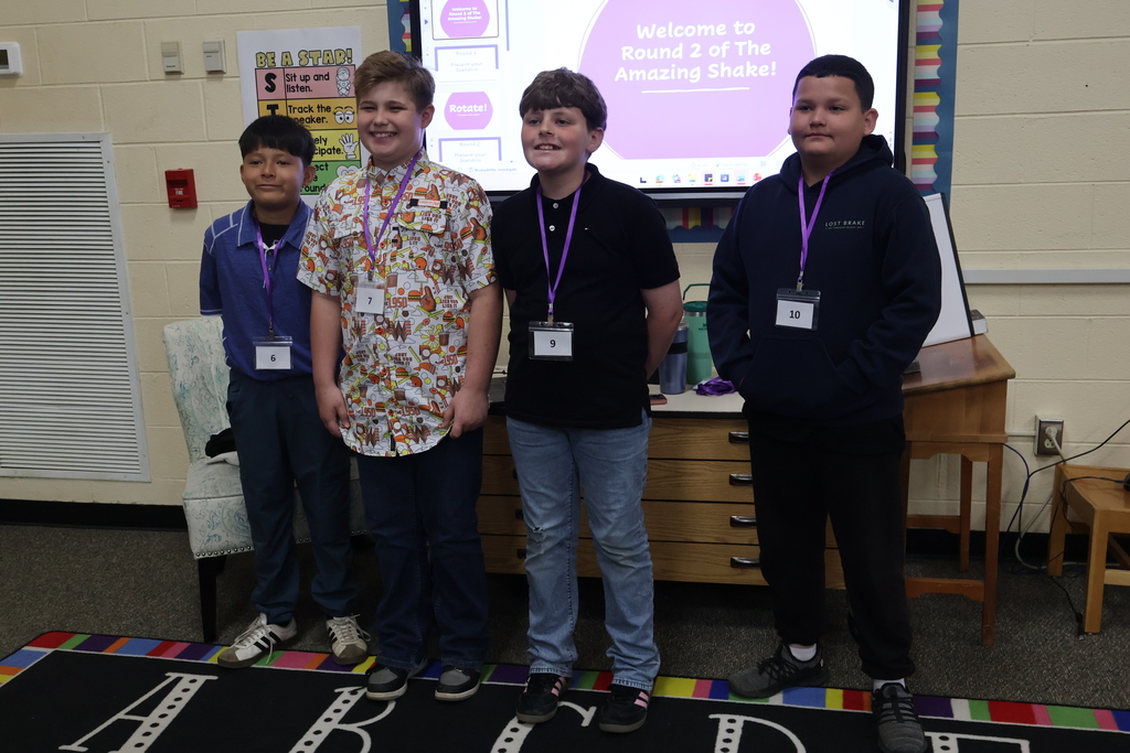 Group of students at Southside Elementary School who participated in the Amazing Shake competition.