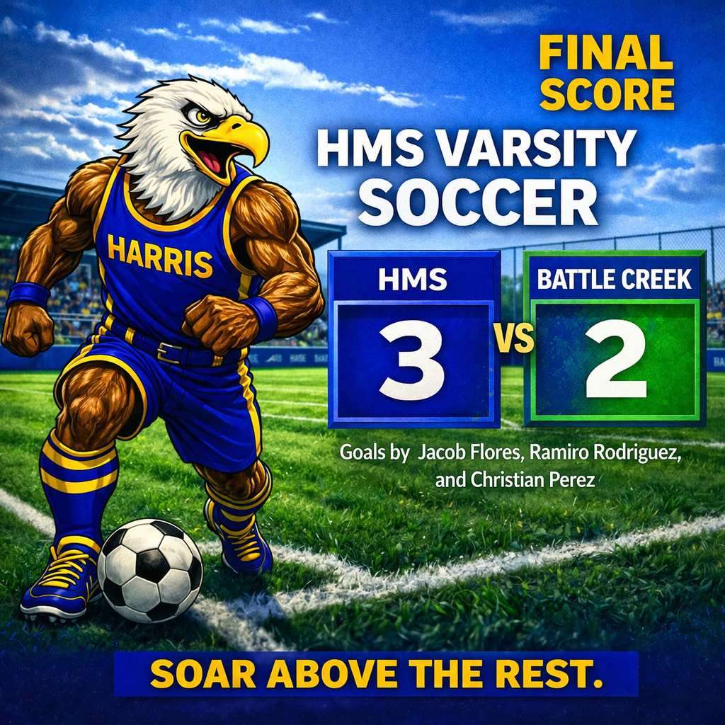 HMS Varsity Boys Soccer wins 3-2 over Battle Creek.