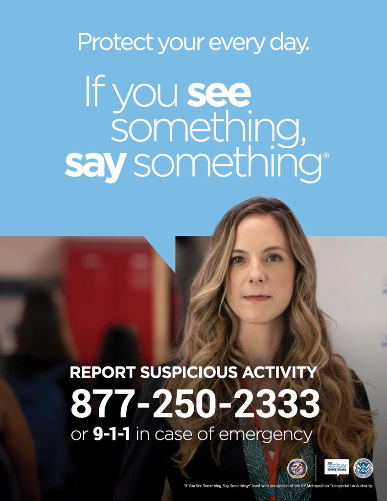 If you see something, say something campaign promotion