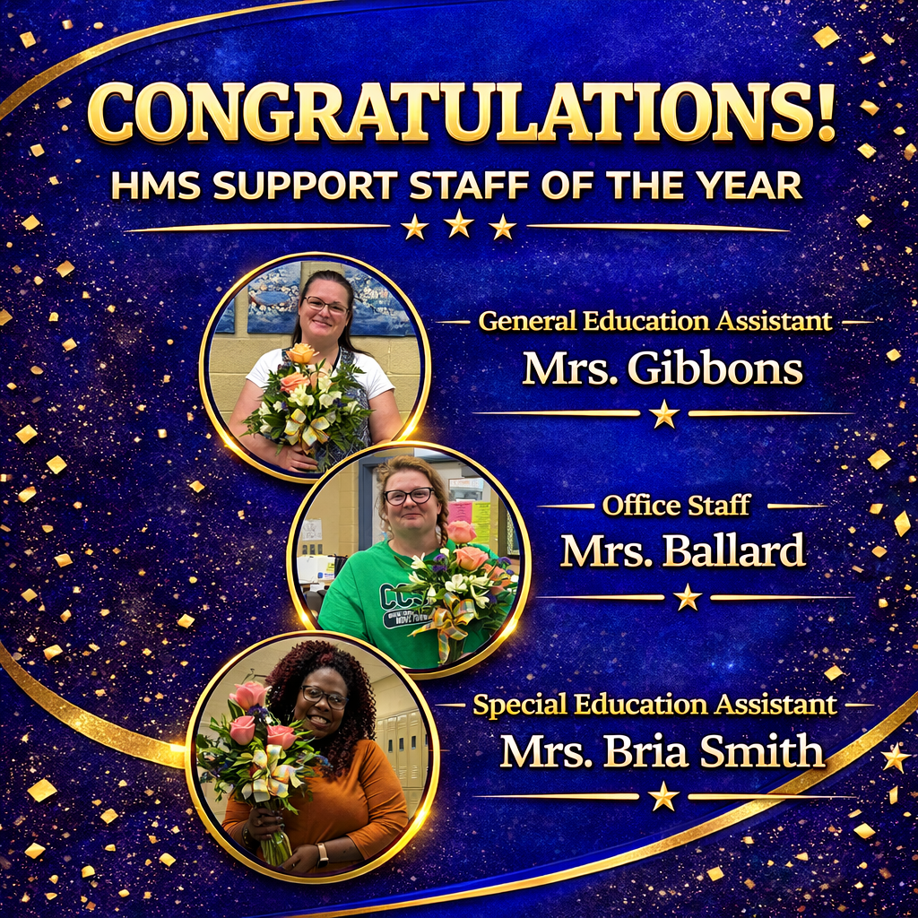Congratulations to our 2025-2026 HMS Supports Staff of the Year Winners