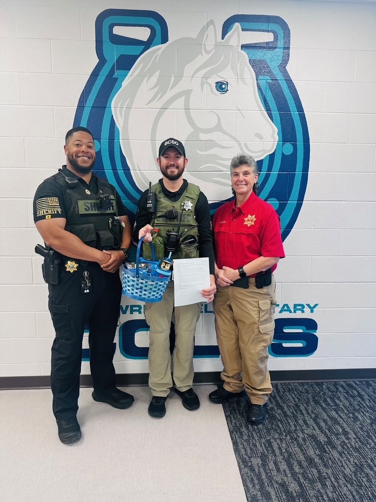 SRO Chase Bledsoe with Sergeant Cam Farrell and Lieutenant Tracy Harvey