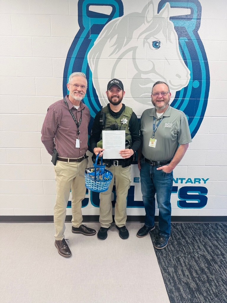 SRO Chase Bledsoe with Assistant Superintendent Tim Harwell and Director of Safety Chad Fletcher