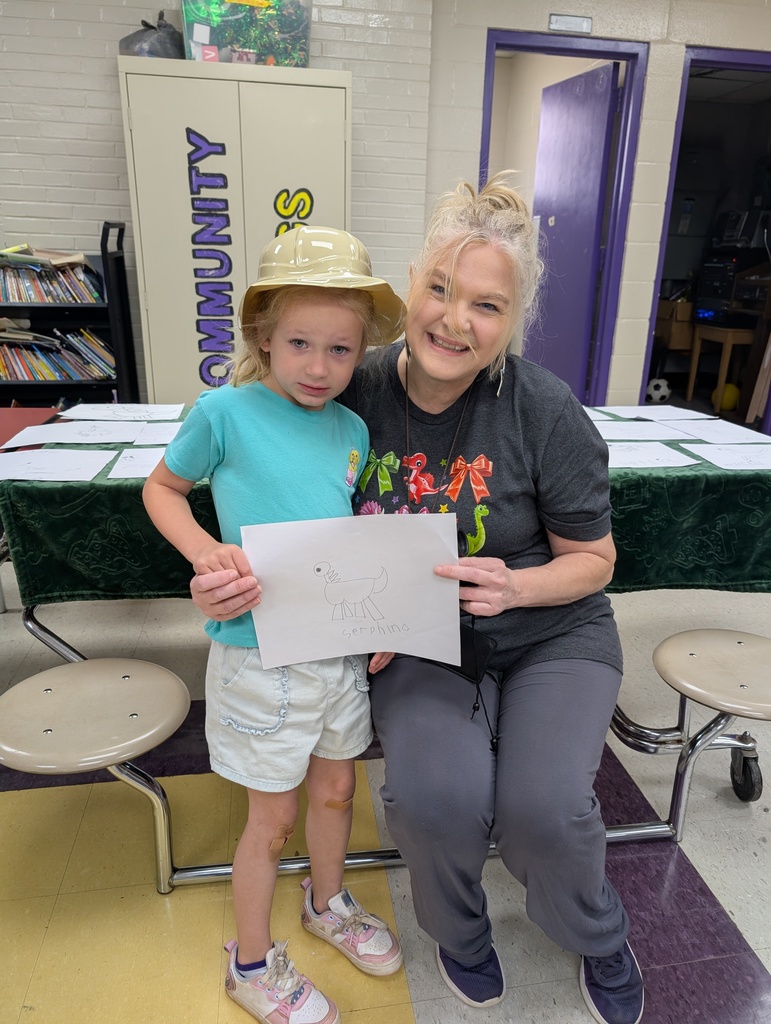 Mrs. Hyatt and Pre-K friend 