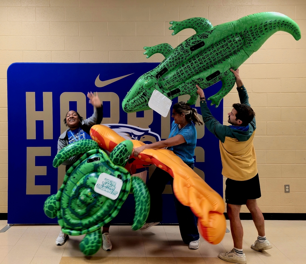 Our HMS Teachers of the Month letting out some stress at the end of the last day before heading to Spring Break.