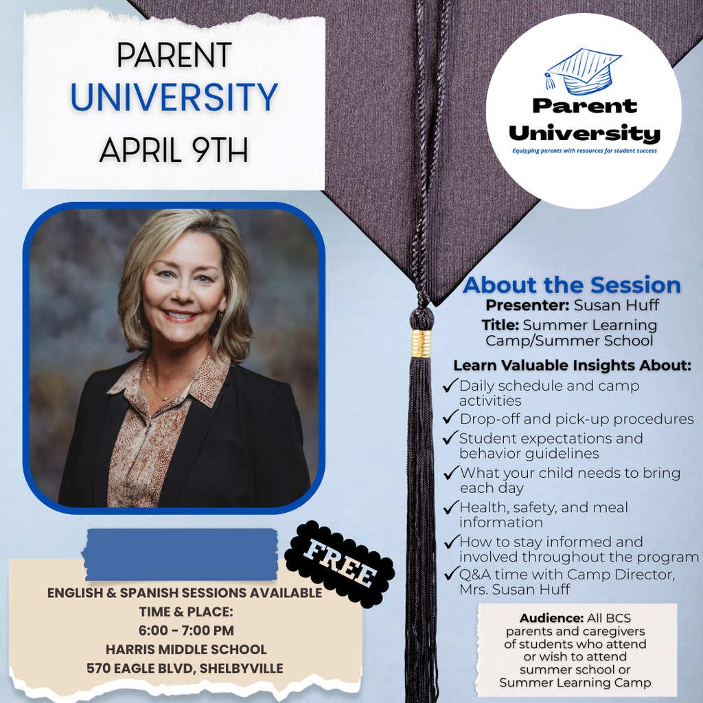 Parent University - April 9 - Summer Learning Camp