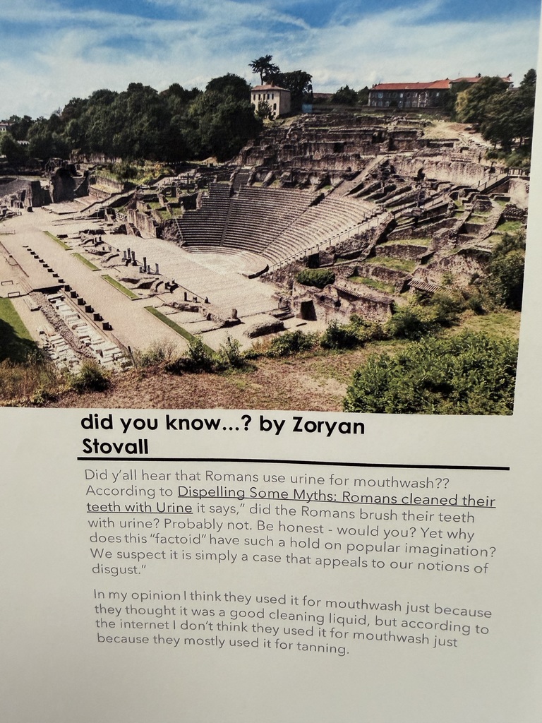 Romans used urine as mouthwash