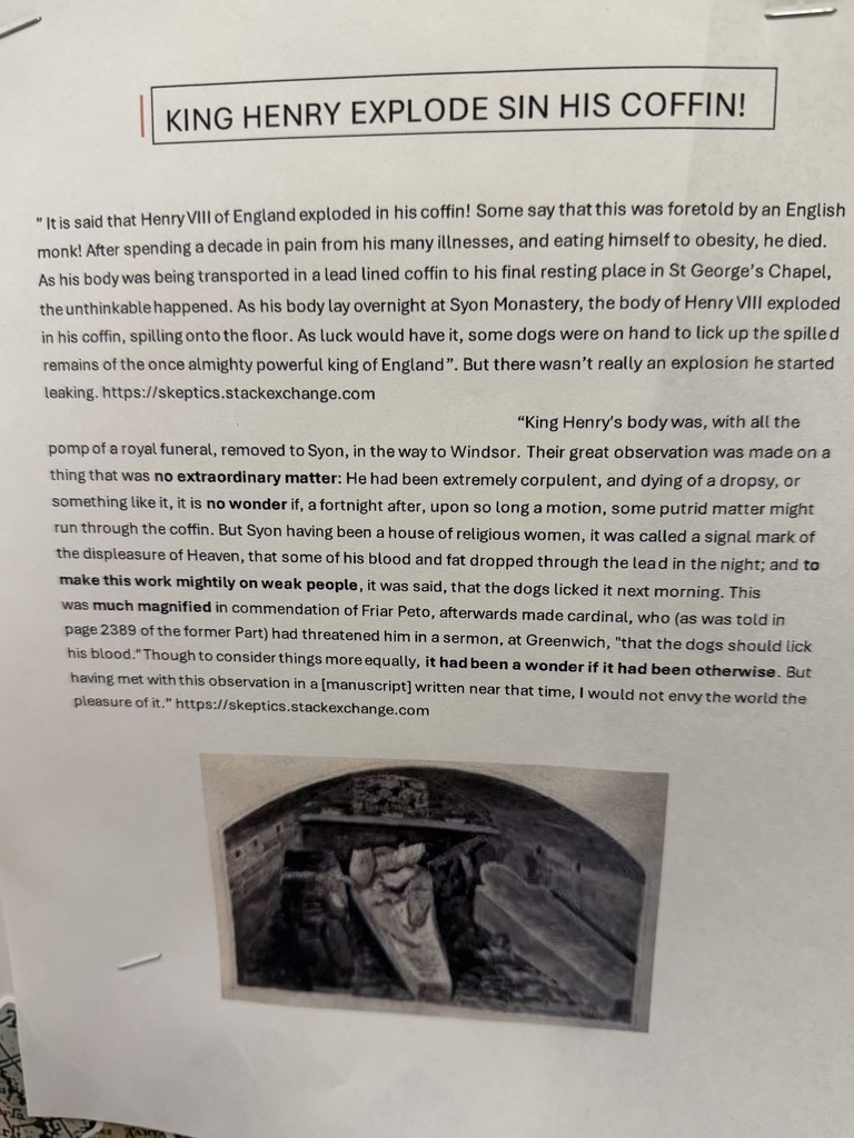Did King Henry really explode in his coffin?