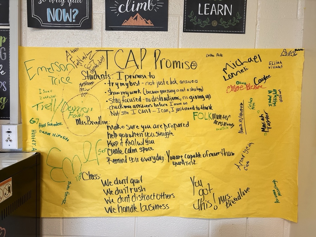 Signs students made about TCAP