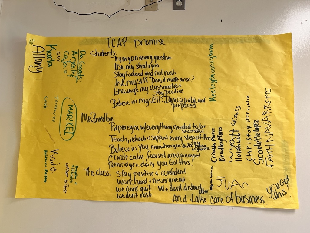 Signs students made about TCAP