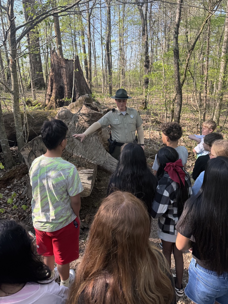 Students are learning about the park.