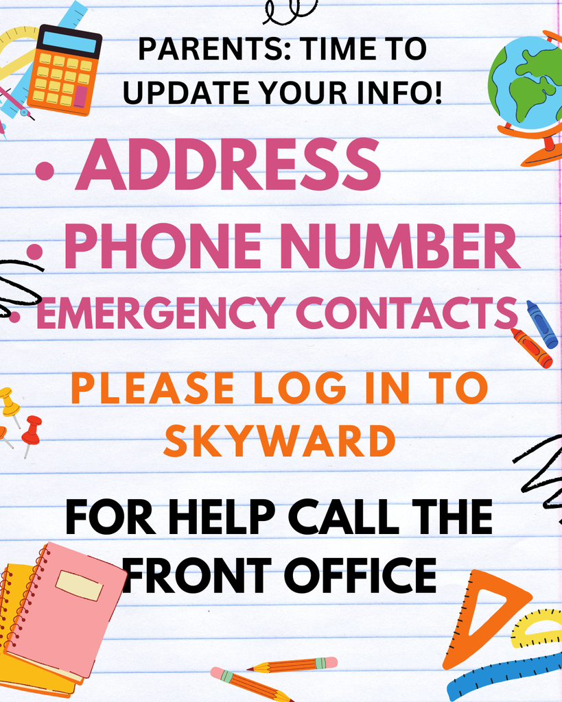 Time to update information in skyward.