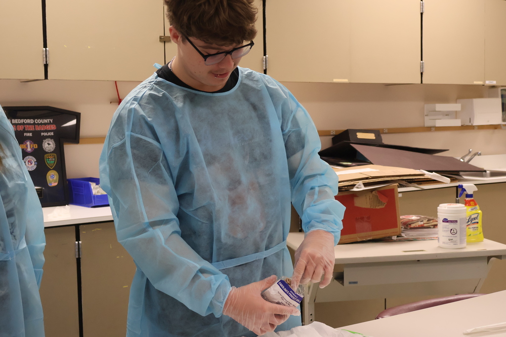 Students are examining sheep hearts for a Cardiology unit. 