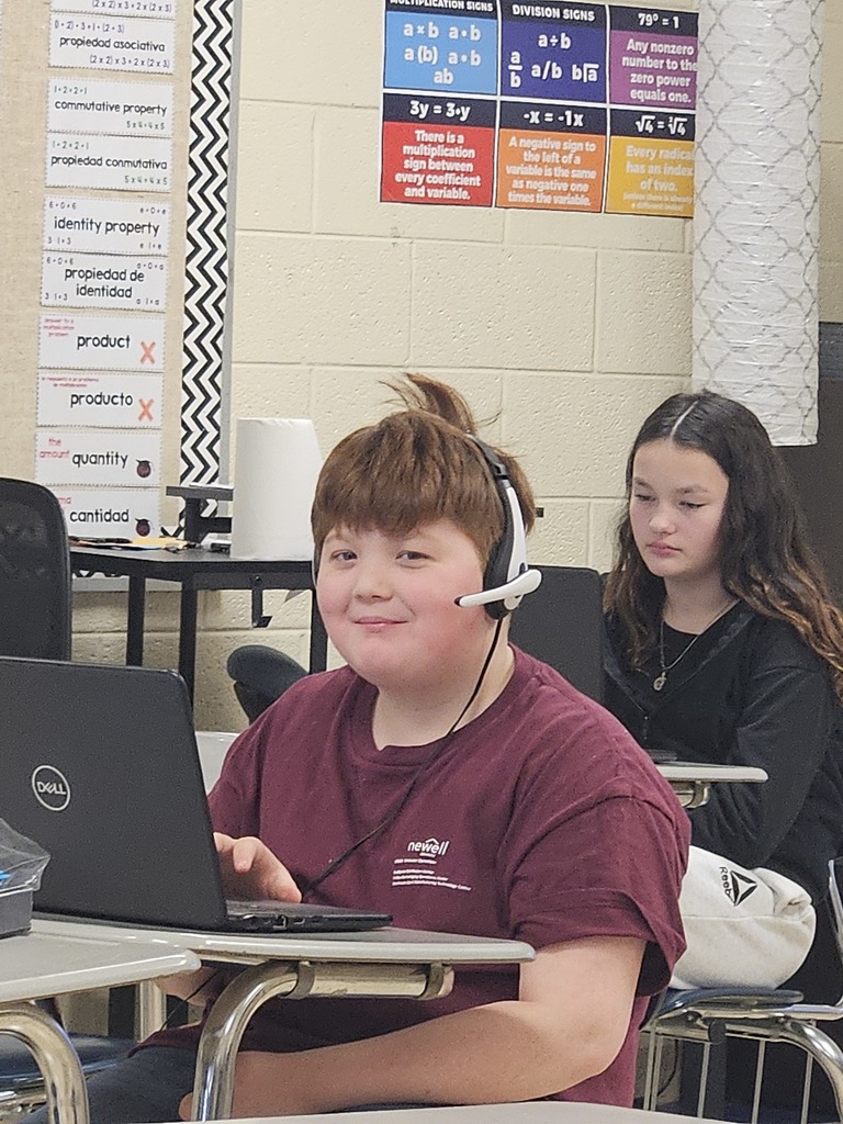Students in Mrs. E;rod's class preparing for a future test