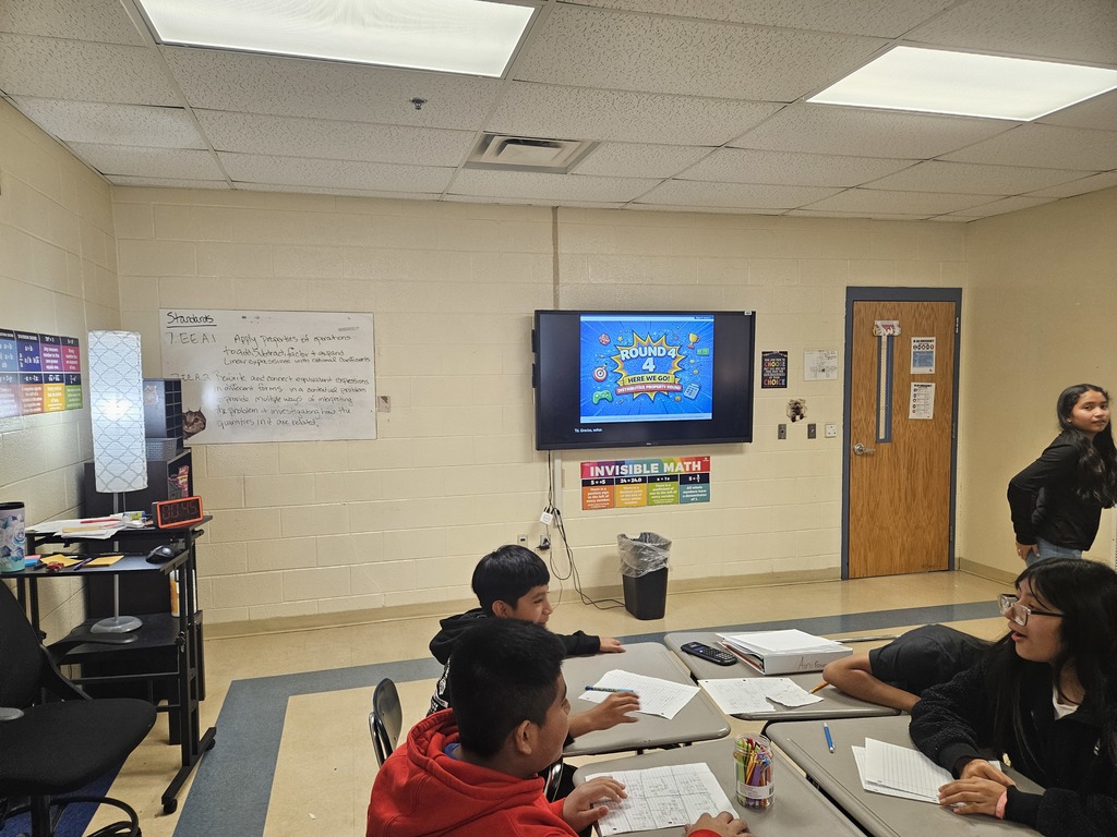 Students playing a review game with Mrs; Elrod