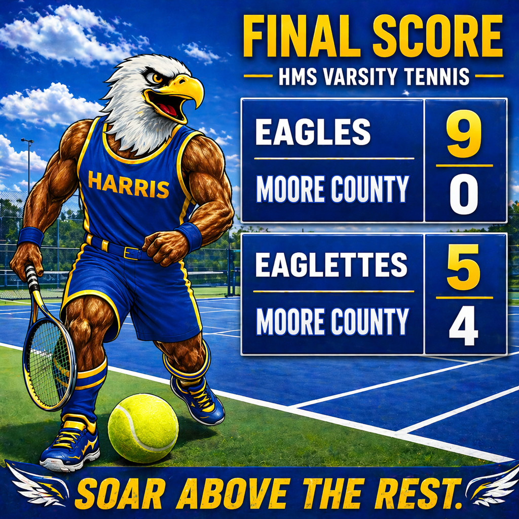 HMS Varsity Tennis: Washes Eagles 9 Moore County 0, Eaglettes 5, Moore County 4 