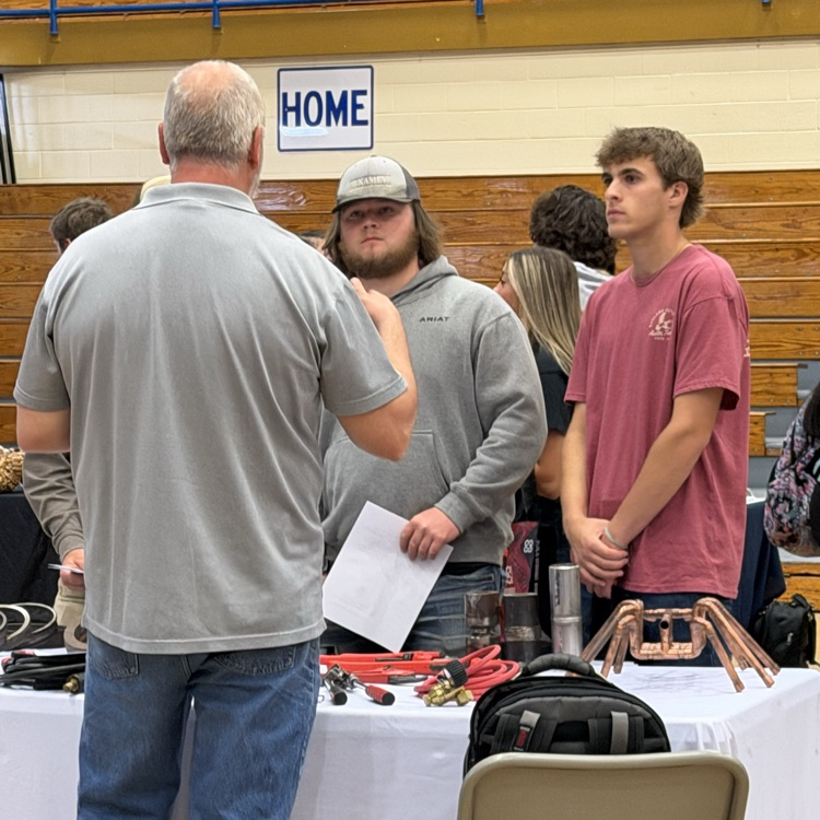 students at career fair