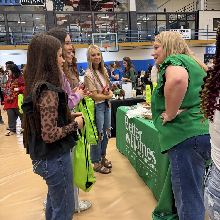students at career fair