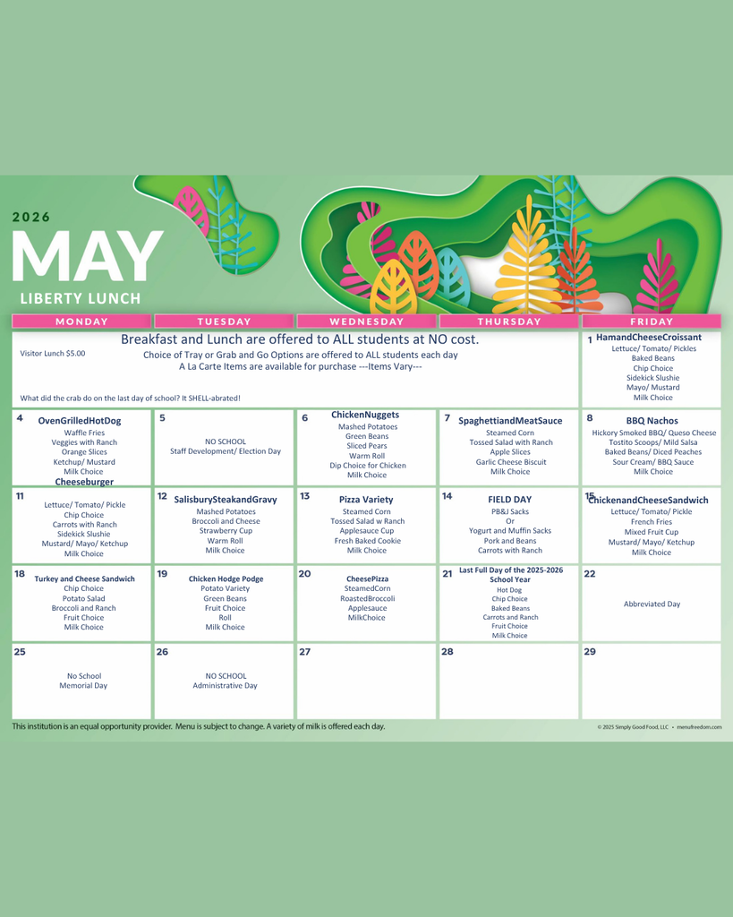 May Menu