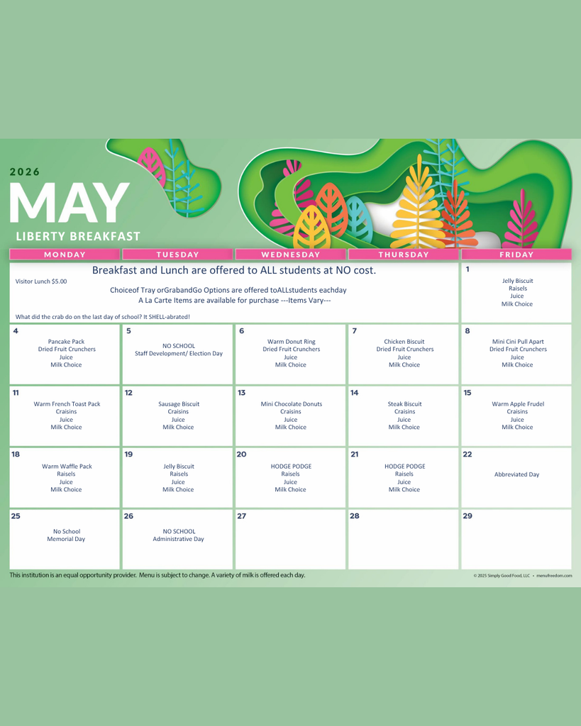 May Menu
