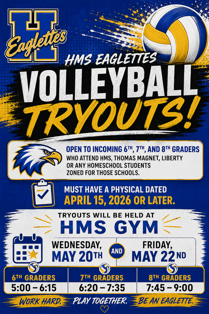 HMS Volleyball Tryouts poster
