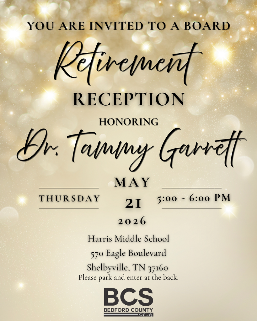 Board Retirment Reception Invitation for Dr. Tammy Garrett's Retirement