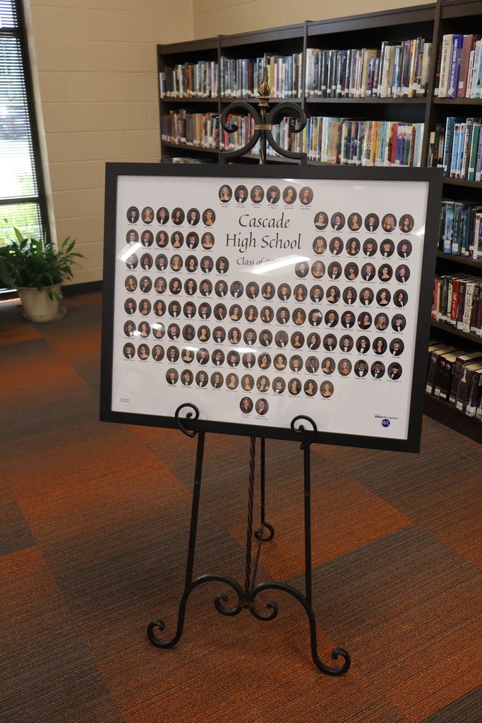 A framed picture of the senior class. 
