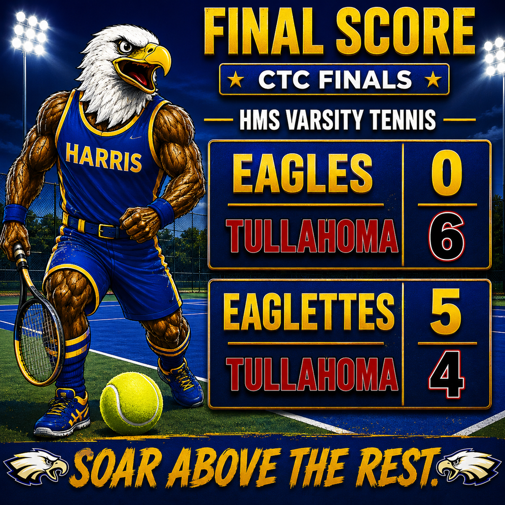 HMS Varsity Tennis: Eagle 0, Tullahoma 6. Eaglettes 5, Tullahoma 4