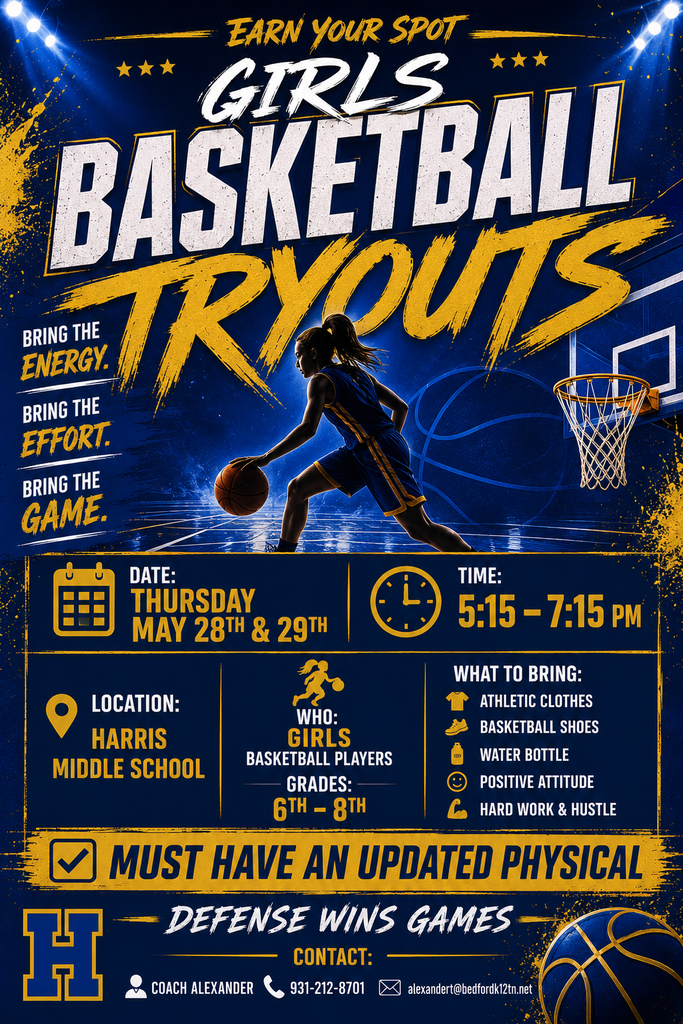 Harris Middle School Girls Basketball Tryouts