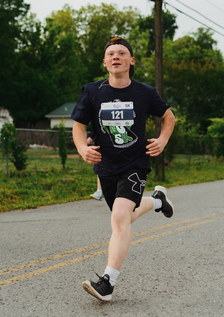 Student running