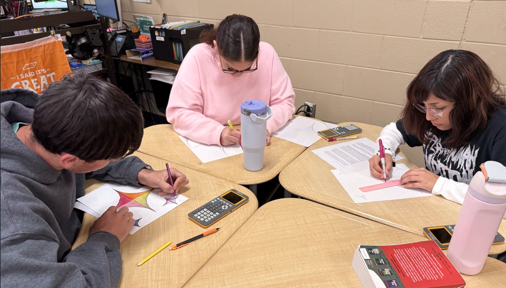 students working