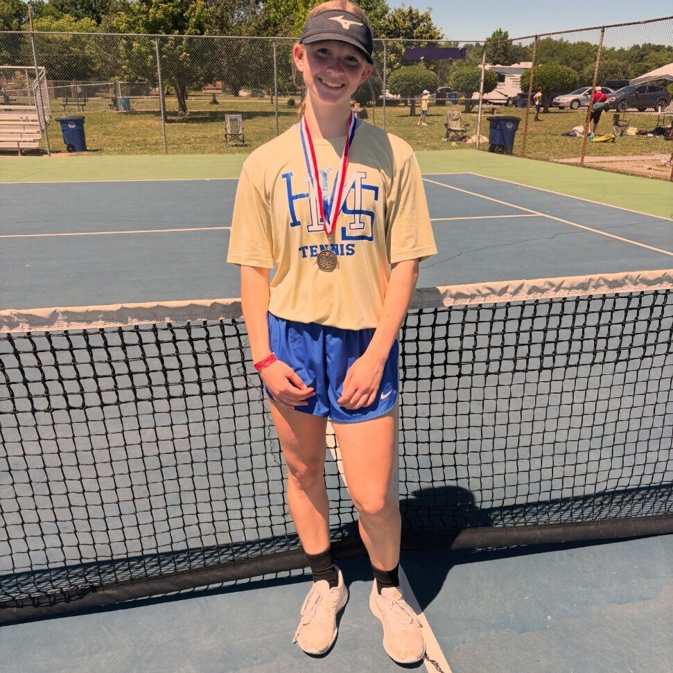 CTC Varsity Girls Tennis Singles District Champion Sophia Grimes 