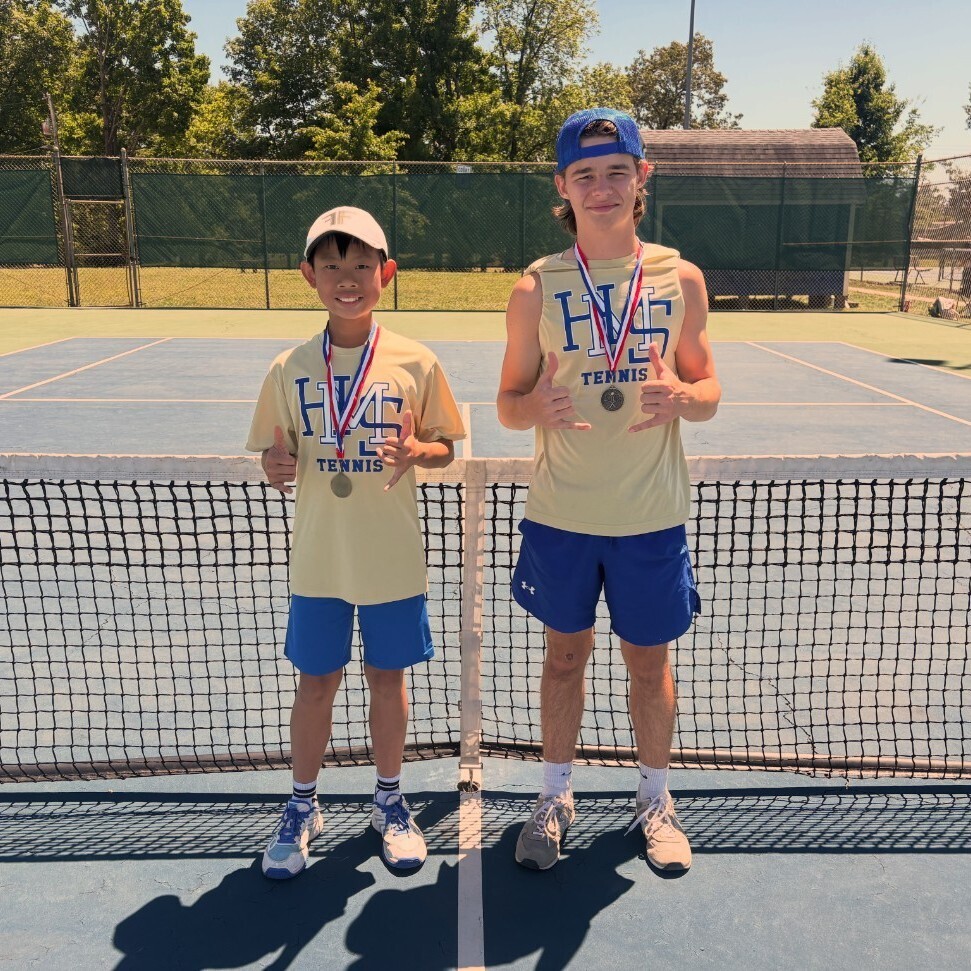 CTC Boys Varsity Tennis Doubles Champions Thinson Ha and Elijah "Shaggy" Keffer
