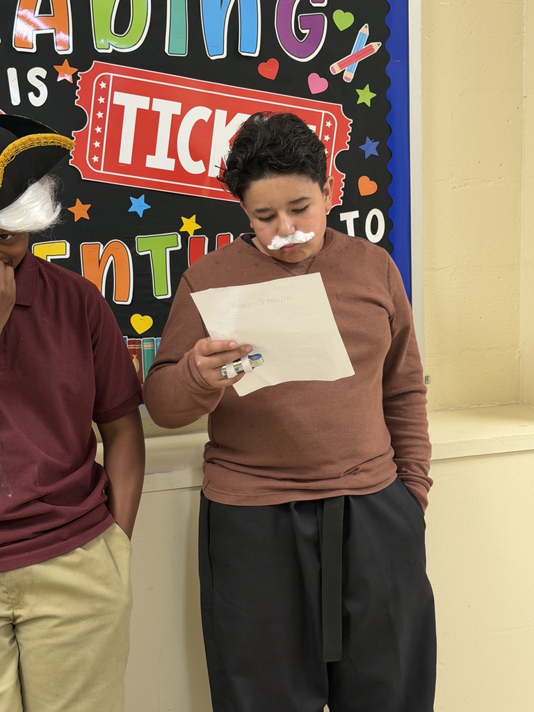 Student dressed up as Albert Einstein