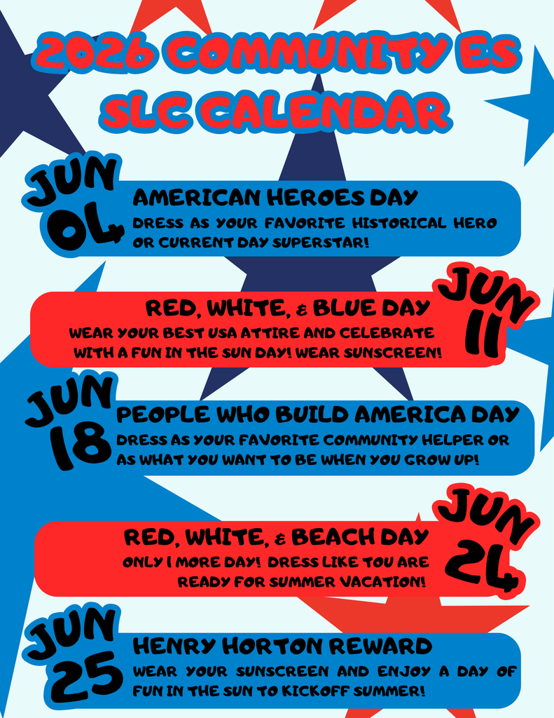 SLC Special Days Calendar