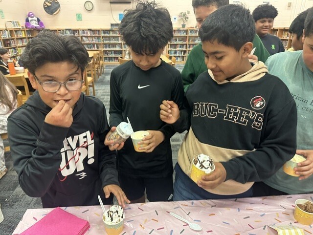 boys making ice cream