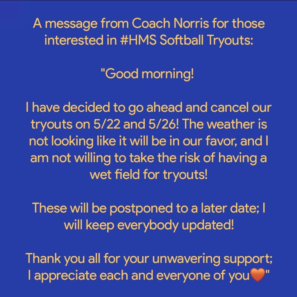 a message from Coach Norris