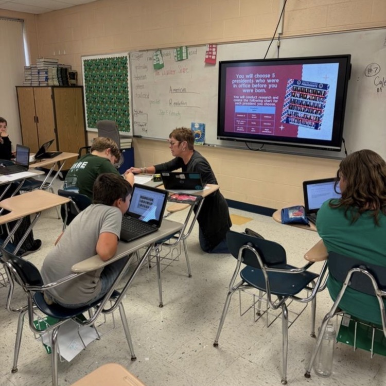 students learning