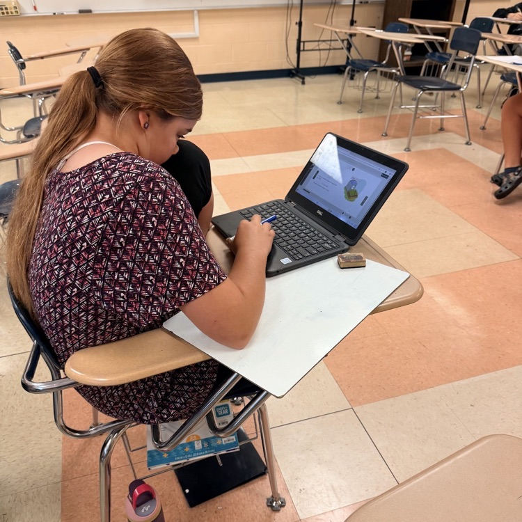 student working