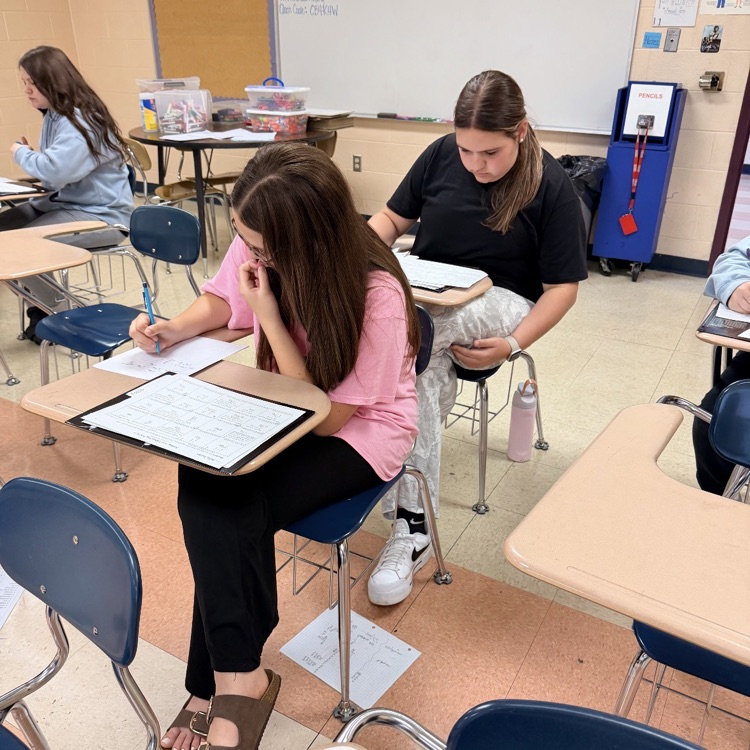 students working 