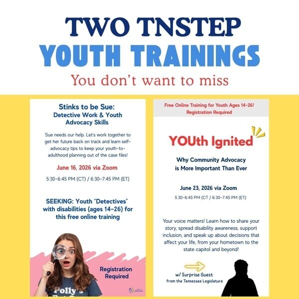 Two TNSTEP Youth Trainings Graphics