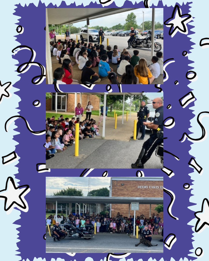 Students are sitting on the ground listening to members of the Shelbyville Police Department explaining more about their roles and how they keep the community safe. 