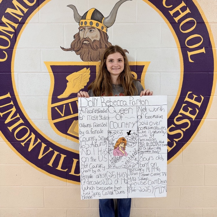 student with poster