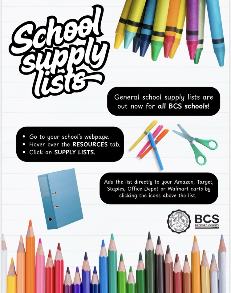 school supply list