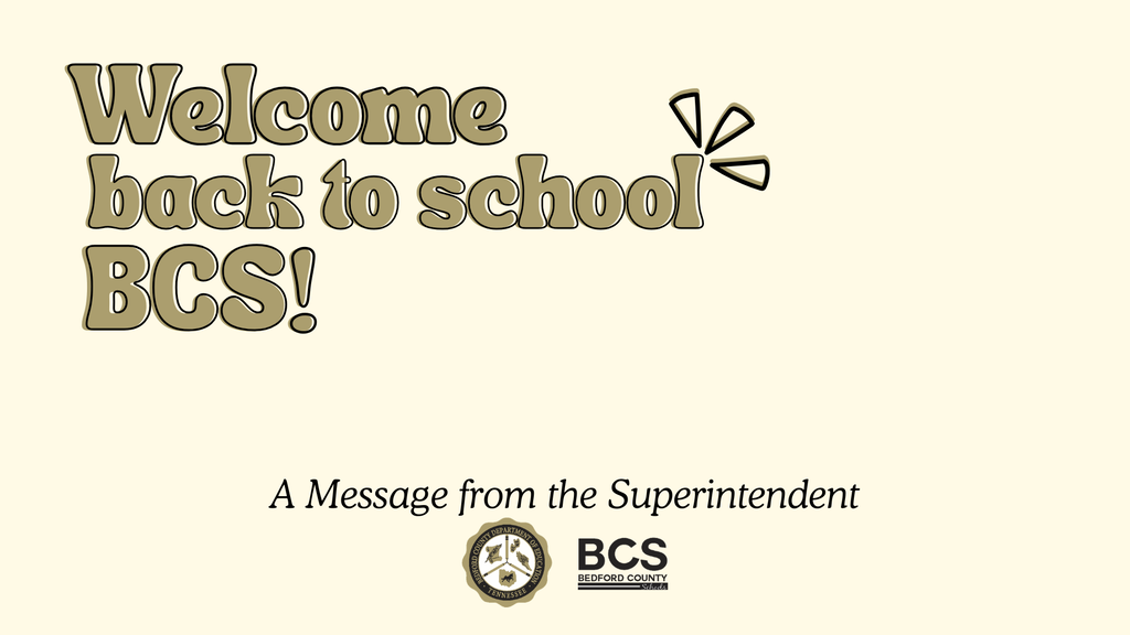 Welcome back to school BCS! Graphic 