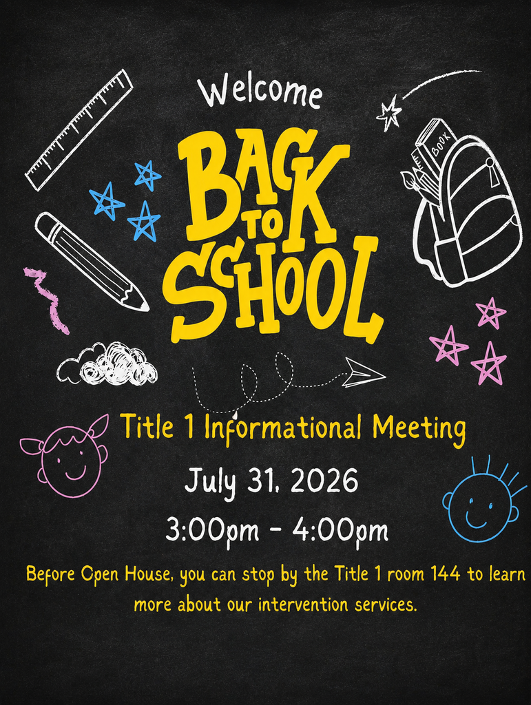 Title 1 Information meeting, July 31, 2026, 3-4pm