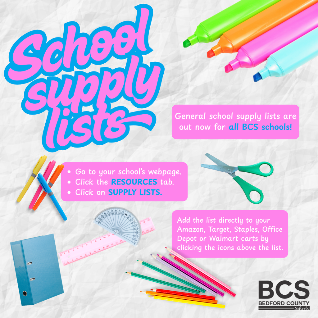 School Supply Lists Graphic