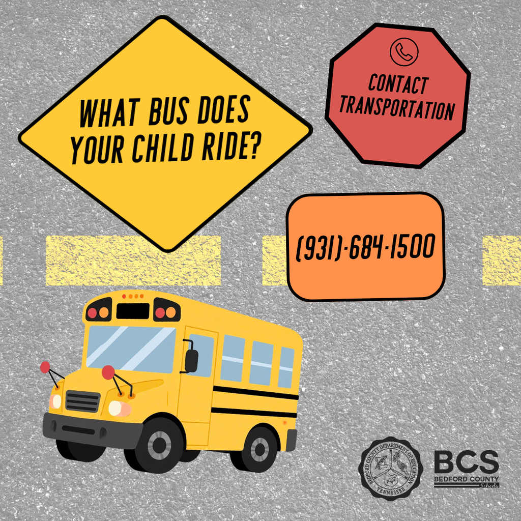 This is a graphic that says, "What bus does your child ride?".