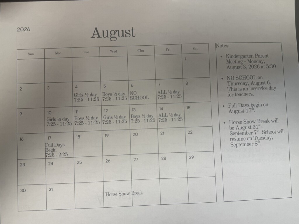calendar